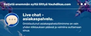 vauhdikas kasino asiakaspalvelu